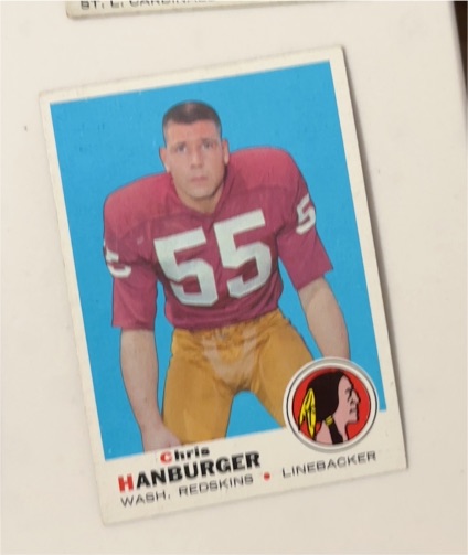 1969 Topps Football #248 Chris Hanburger — front