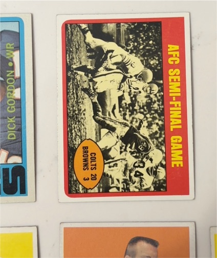1972 Topps #135 AFC Semi-Final Game Colts vs Browns — front