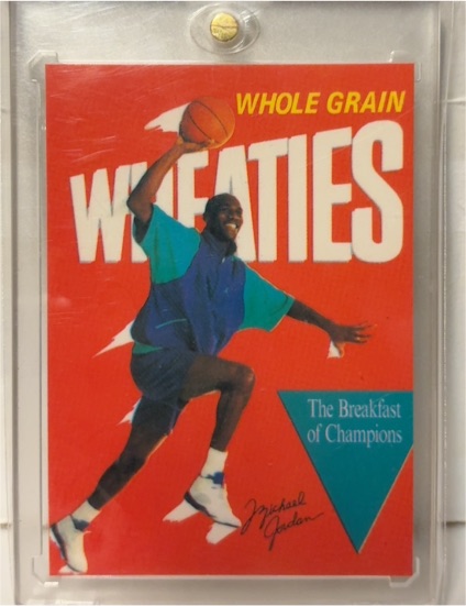 1990 Wheaties Michael Jordan You Better Eat Your Wheaties Promo Card — front