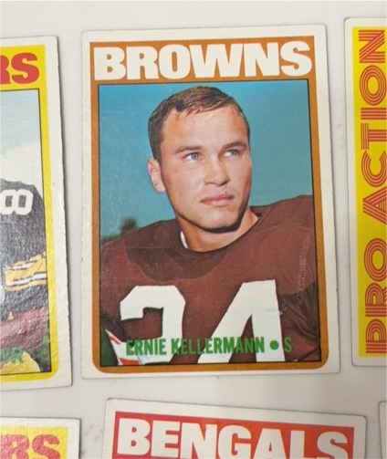 1972 Topps Football #162 Ernie Kellermann — front
