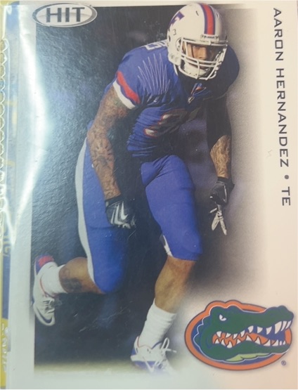 2010 SAGE HIT #22 Aaron Hernandez — front