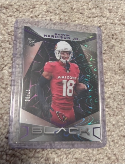 2024 Panini Black #175 Marvin Harrison Jr. — front