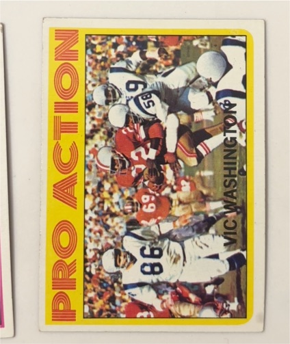 1972 Topps #255 Vic Washington — front