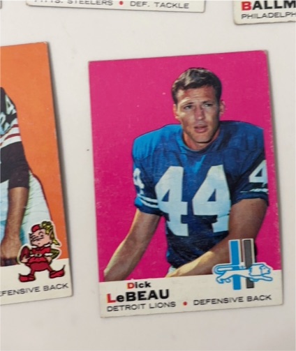 1969 Topps Football #44 Dick LeBeau — front