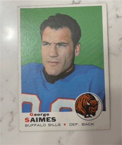 1969 Topps Football #142 George Saimes — front