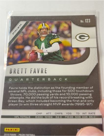 2019 Panini Prizm #123 Brett Favre — front