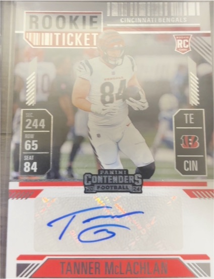 2024 Panini Contenders #244 Tanner McLachlan Rookie Ticket — front