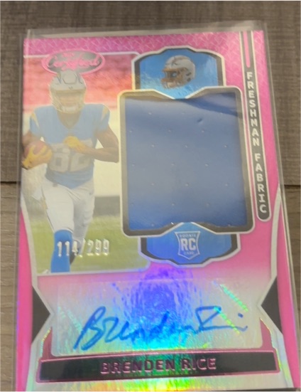 2024 Panini Certified Freshman Fabric #FMS-BRE Brenden Rice — front