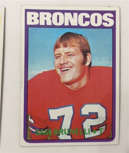 1972 Topps #208 Sam Brunelli Denver Broncos — front