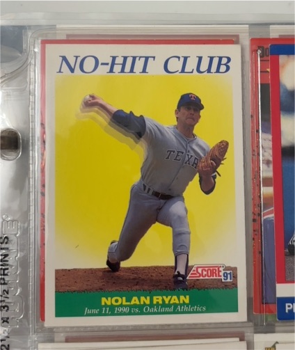 1991 Score #701 Nolan Ryan No-Hit Club — front