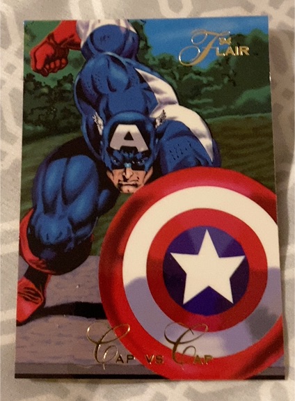 1994 Flair Marvel Annual #65 Cap vs Cap Captain America — front