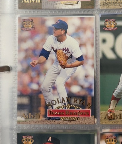 1996 Pacific Collection Advil Last Strikeout #2A Nolan Ryan — front