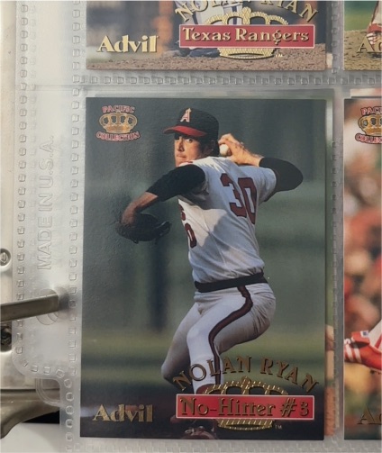 1996 Pacific Advil Nolan Ryan No-Hitter #3 — front
