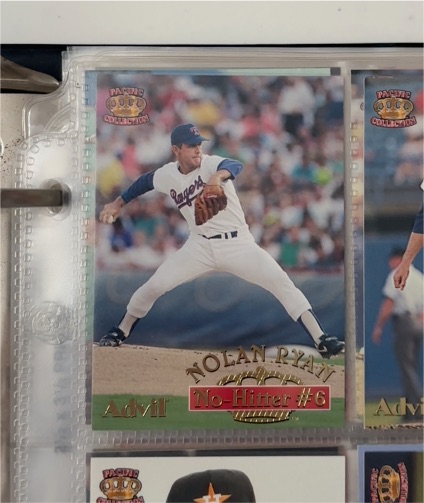 1996 Pacific Collection Advil Nolan Ryan No-Hitter #6 — front