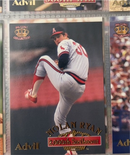 1996 Pacific Collection Advil Nolan Ryan 2000th Strikeout #17 — front
