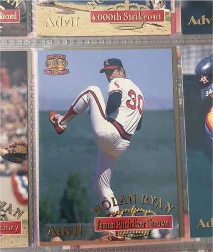 1996 Pacific Collection Advil Last Strikeout #2A Nolan Ryan — front