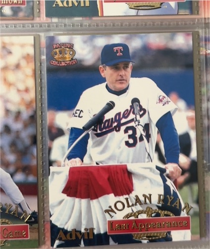 1996 Pacific Advil #Last Appearance Nolan Ryan — front