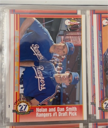 1991 Pacific Nolan Ryan and Dan Smith Texas Rangers #61 — front