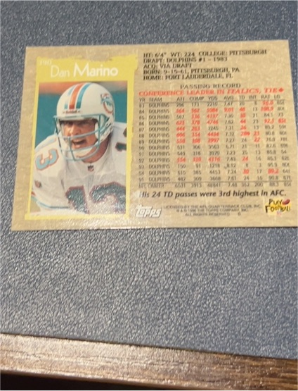 1987 Topps #310 Dan Marino — front