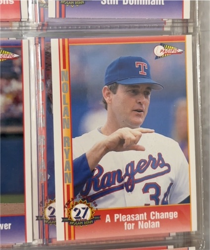 1993 Pacific Nolan Ryan Texas Express 27 Seasons #55 A Pleasant Change for Nolan — front