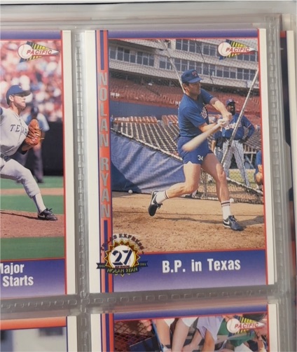 1993 Pacific Ryan 27th Season Texas Rangers Baseball #84 B.P. in Texas — front