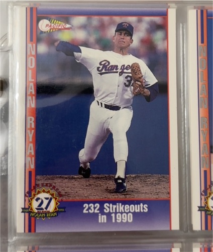 1991 Pacific #73 Nolan Ryan 232 Strikeouts in 1990 — front