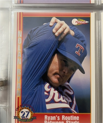 1991 Pacific #82 Nolan Ryan Ryan's Routine Between Starts — front