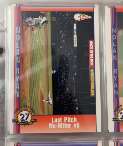 1991 Pacific Nolan Ryan #63 Last Pitch No-hitter #6 — front
