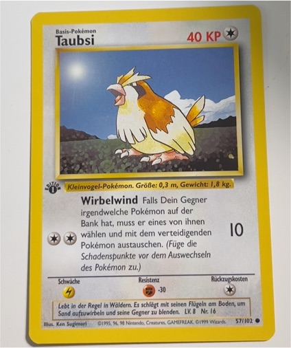 1999 Pokémon Base Set #57 Pidgey — front