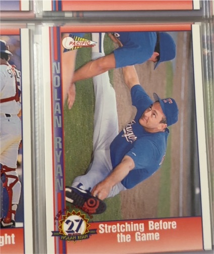 1993 Pacific Texas Express #179 Nolan Ryan Stretching Before the Game — front