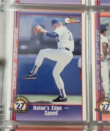 1993 Pacific Texas Express 27 Seasons #213 Nolan's Edge-Speed Nolan Ryan — front