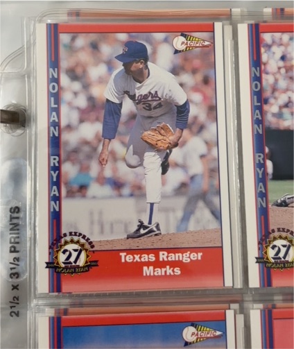 1993 Pacific Nolan Ryan Texas Express 27 Seasons #236 Texas Ranger Marks — front