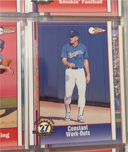 1993 Pacific Texas Express 27 Seasons Nolan Ryan Constant Work-Outs #195 — front
