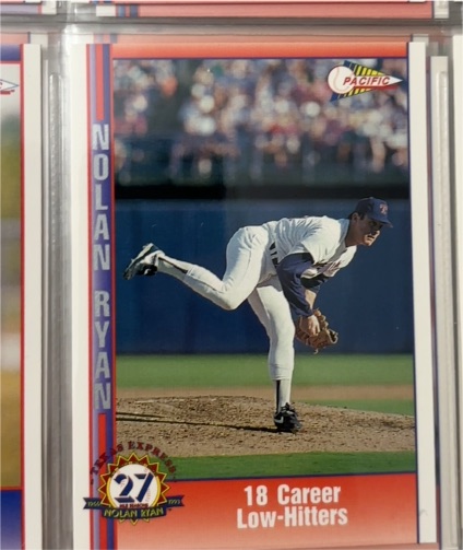 1993 Pacific Nolan Ryan 18 Career Low-Hitters #85 — front
