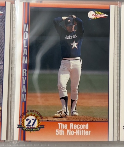 1991 Pacific Nolan Ryan Texas Express I #42 The Record 5th No-Hitter — front