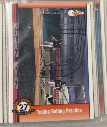 1993 Pacific #27 Nolan Ryan Taking Batting Practice — front
