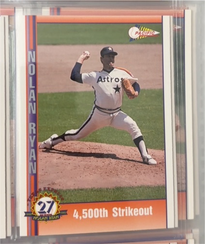 1992 Pacific Texas Express II #155 Nolan Ryan 4,500th Strikeout — front