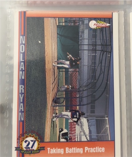 1993 Pacific Nolan Ryan #27 Taking Batting Practice — front