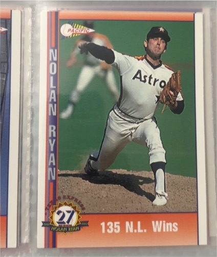 1991 Pacific Texas Express #52 Nolan Ryan 135 NL Wins — front