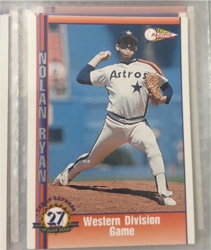 1993 Pacific #145 Nolan Ryan Western Division Game — front