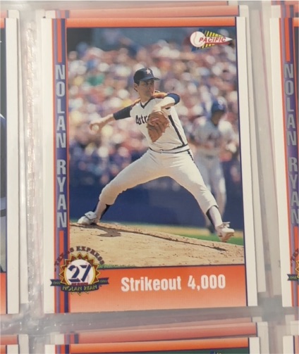 1991 Pacific Nolan Ryan Texas Express #46 Strikeout 4,000 — front