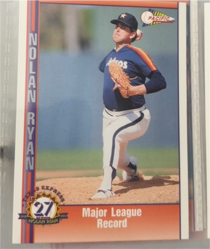 1991 Pacific Nolan Ryan Texas Express Major League Record #147 — front