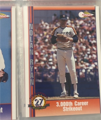 1991 Pacific Nolan Ryan #39 3000th Career Strikeout — front