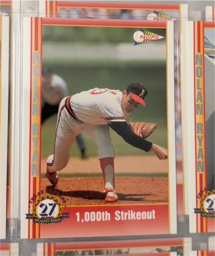 1991 Pacific #131 Nolan Ryan 1000th Strikeout — front