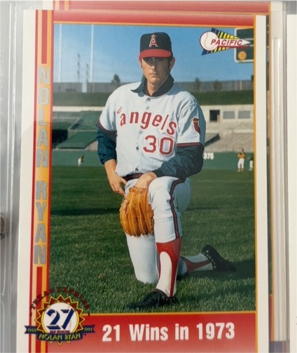 1991 Pacific #28 Nolan Ryan 21 Wins in 1973 — front