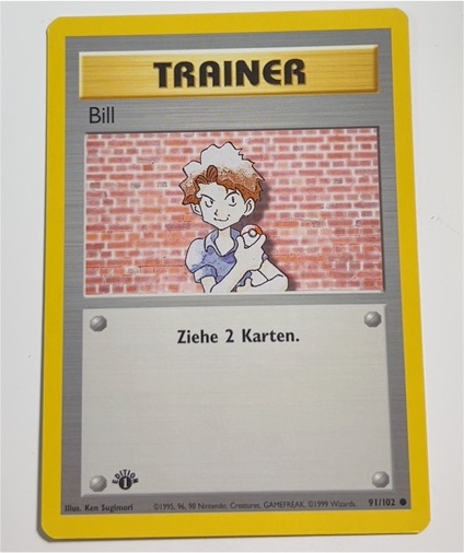 1999 Pokémon Base Set #91 Bill — front