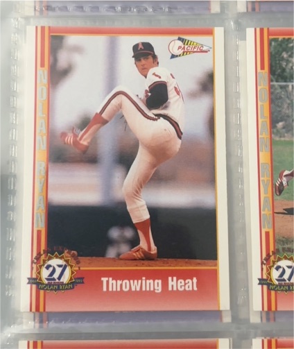 1991 Pacific Nolan Ryan Texas Express #128 Throwing Heat — front