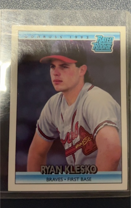 1992 Donruss #13 Ryan Klesko — front