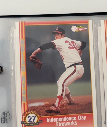 1991 Pacific #27 Nolan Ryan Independence Day Fireworks — front