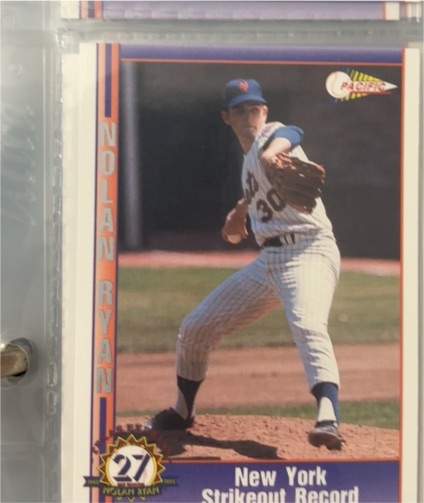 1992 Pacific #27 Nolan Ryan New York Strikeout Record — front